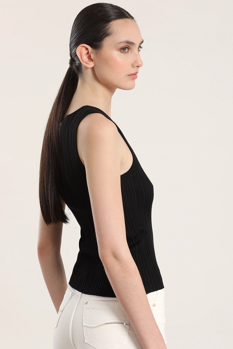 TOP TEJIDO LUREX MUJER LIOLA NEGRO - 8