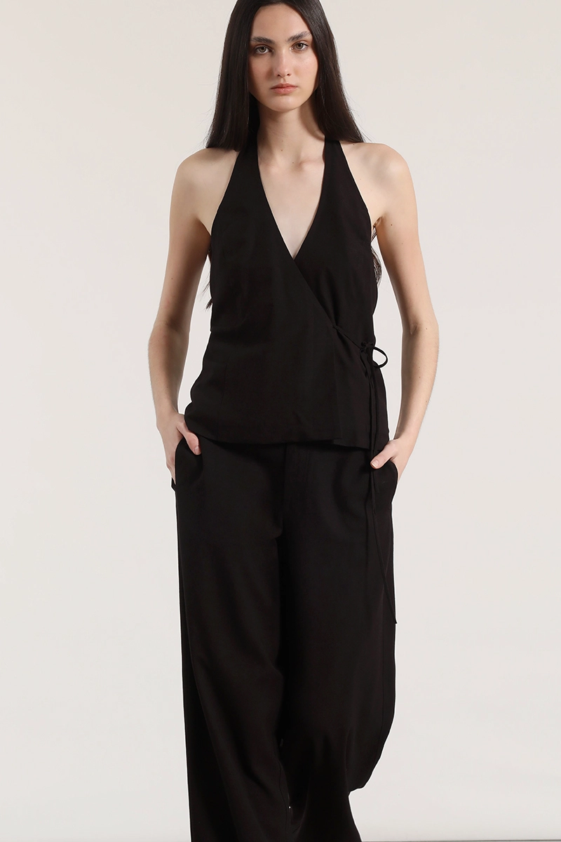 TOP HALTER LINO MUJER LIOLA NEGRO - 2