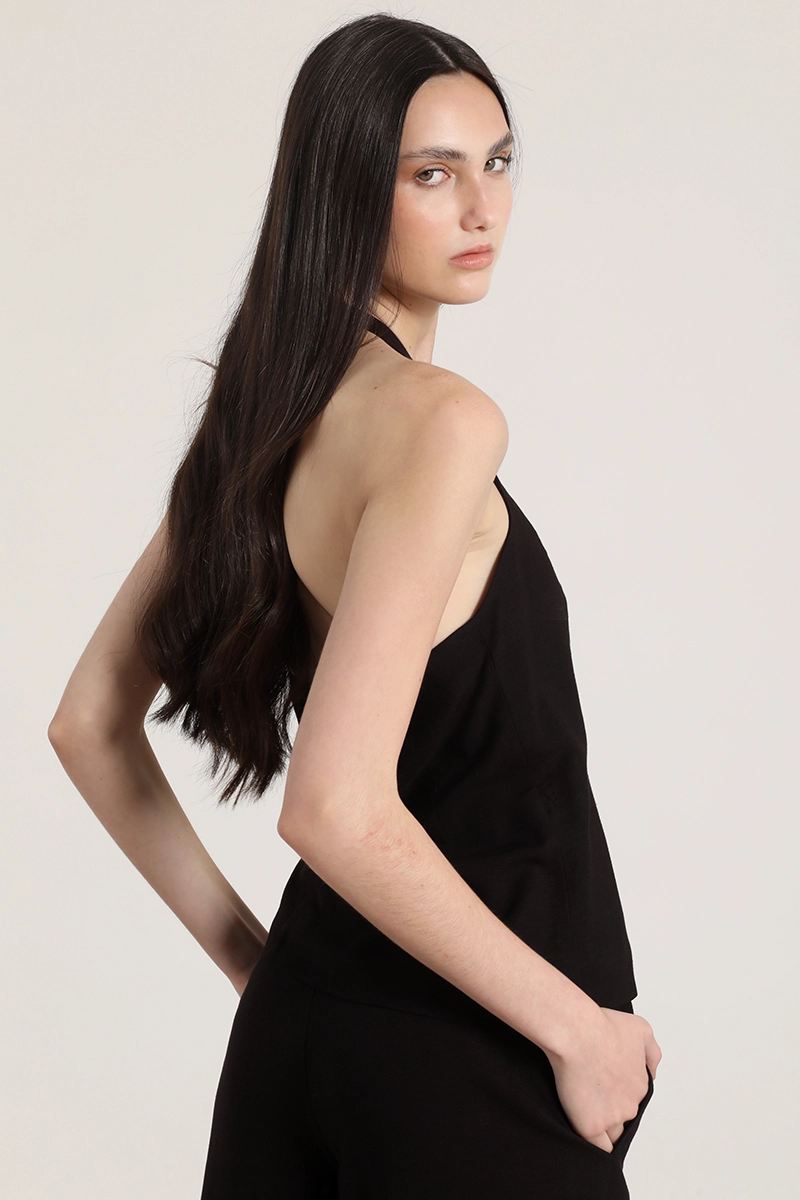 TOP HALTER LINO MUJER LIOLA NEGRO - 5