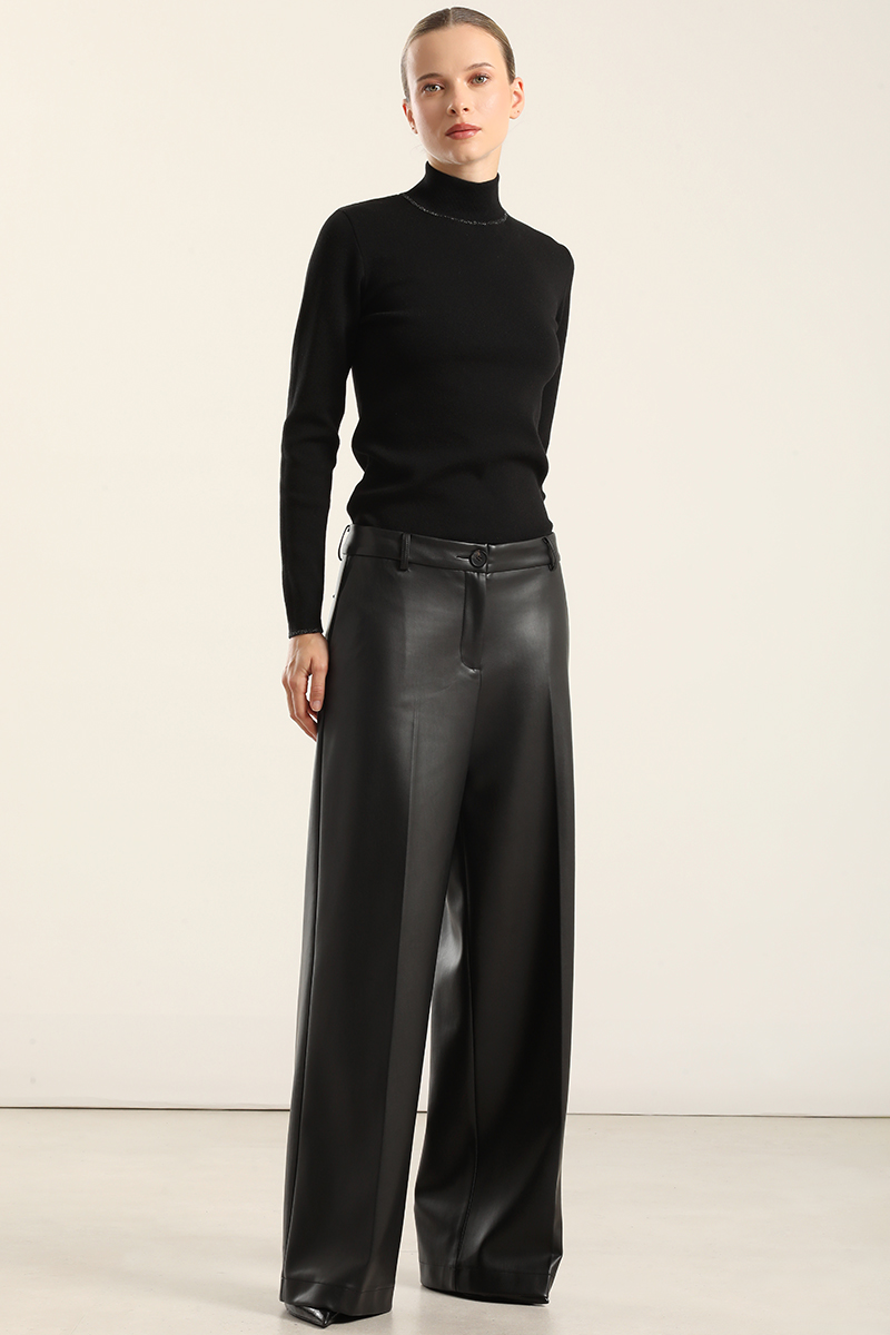 JERSEY PUNTO, RIVETE METALIZADO, NEGRO LIOLA - 2