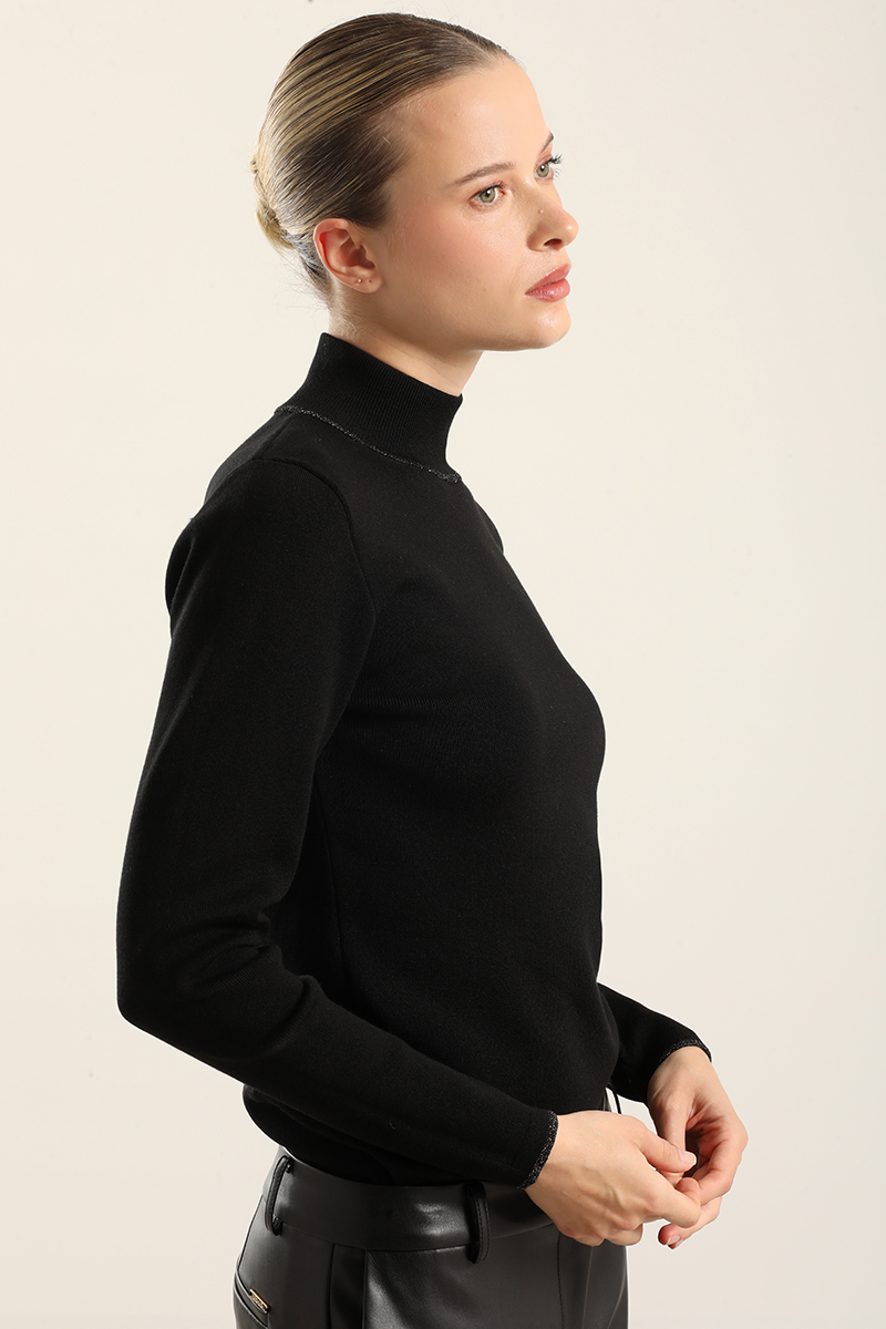JERSEY PUNTO, RIVETE METALIZADO, NEGRO LIOLA - 4