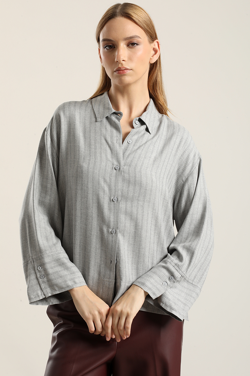 BLUSA, FANTASIA RAYAS, GRIS LIOLA - 3