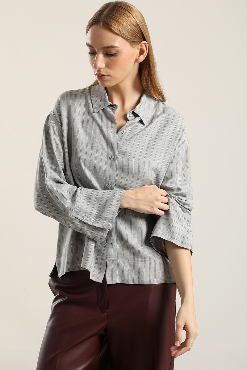 BLUSA, FANTASIA RAYAS, GRIS LIOLA - 4