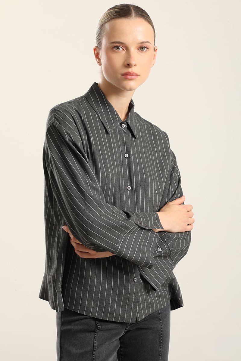 BLUSA, FANTASIA RAYAS GRIS LIOLA - 2