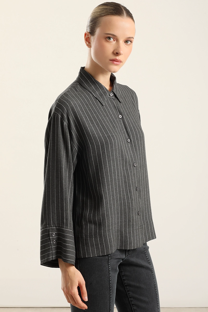 BLUSA, FANTASIA RAYAS GRIS LIOLA - 3