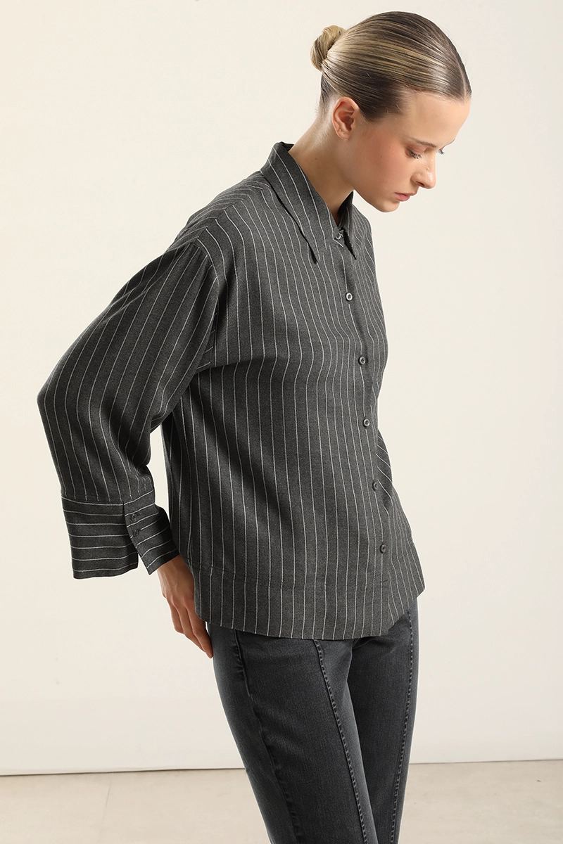 BLUSA, FANTASIA RAYAS GRIS LIOLA - 4