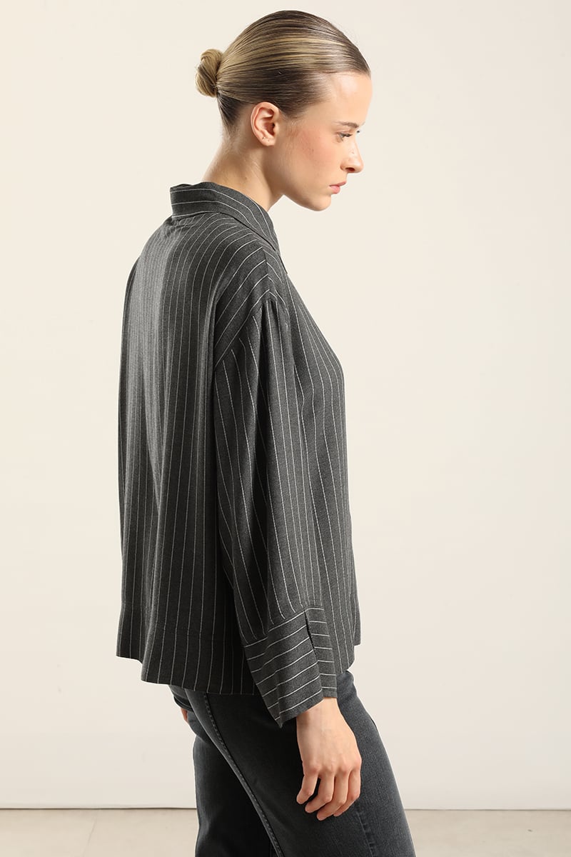 BLUSA, FANTASIA RAYAS GRIS LIOLA - 5
