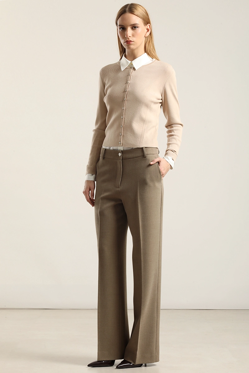 CARDIGAN BASICO PUNTO, BEIGE LIOLA - 7