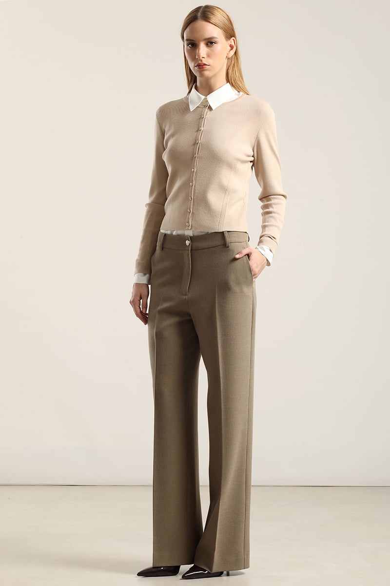 CARDIGAN BASICO PUNTO, BEIGE LIOLA - 7