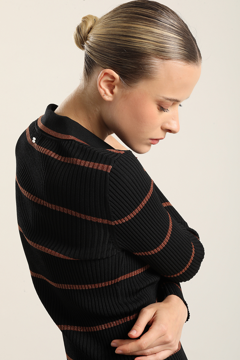CARDIGAN PUNTO RETRO, HILO METALIZADO, NEGRO LIOLA - 4
