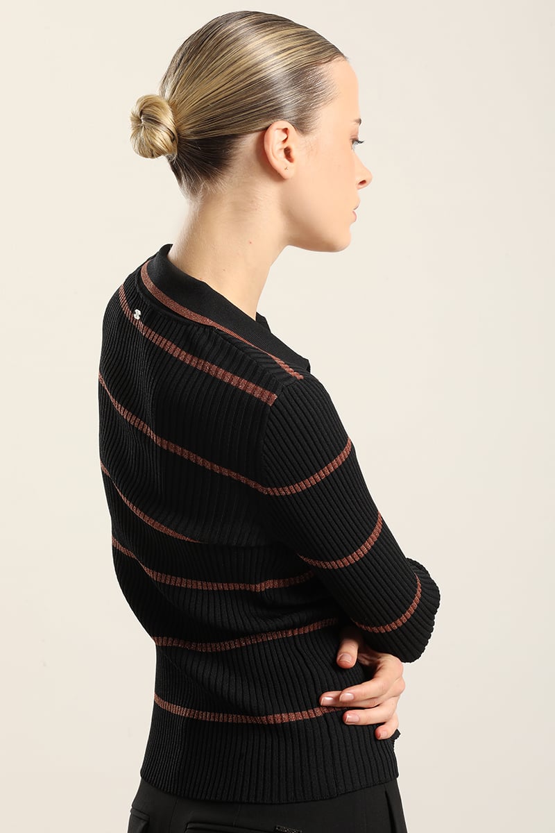 CARDIGAN PUNTO RETRO, HILO METALIZADO, NEGRO LIOLA - 7
