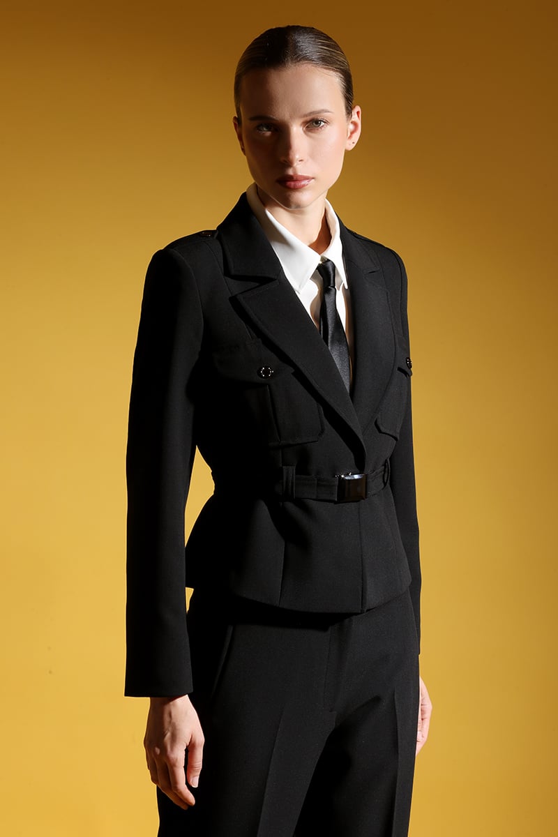 CHAQUETA BOLSILLOS CARGO, NEGRO LIOLA - 1