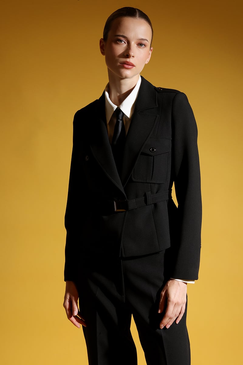 CHAQUETA BOLSILLOS CARGO, NEGRO LIOLA - 2