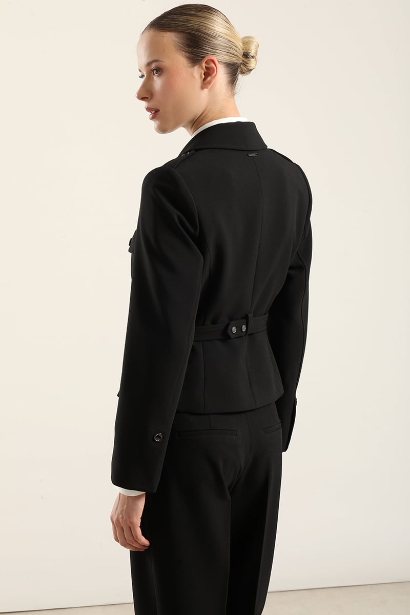 CHAQUETA BOLSILLOS CARGO, NEGRO LIOLA - 4