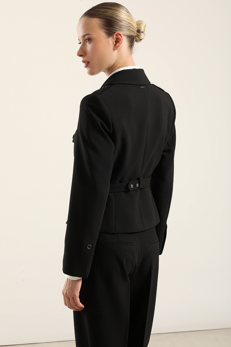 CHAQUETA BOLSILLOS CARGO, NEGRO LIOLA - 4