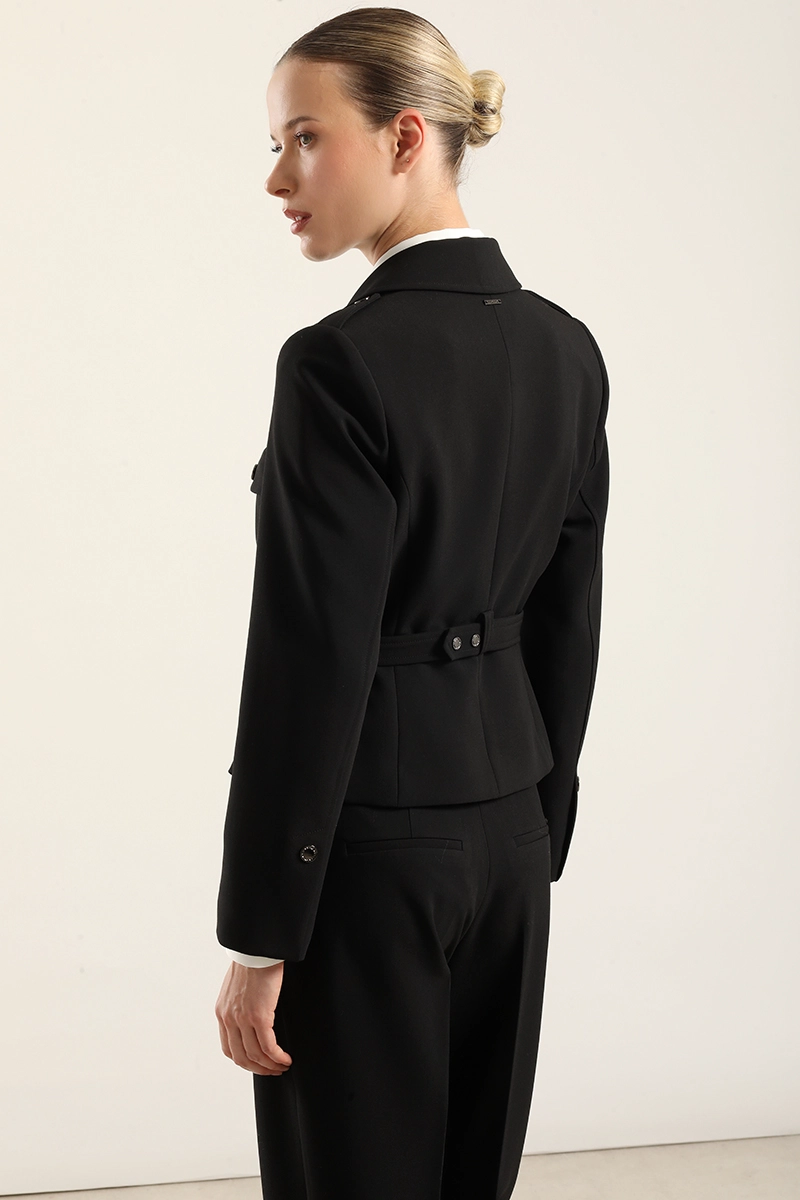 CHAQUETA BOLSILLOS CARGO, NEGRO LIOLA - 4