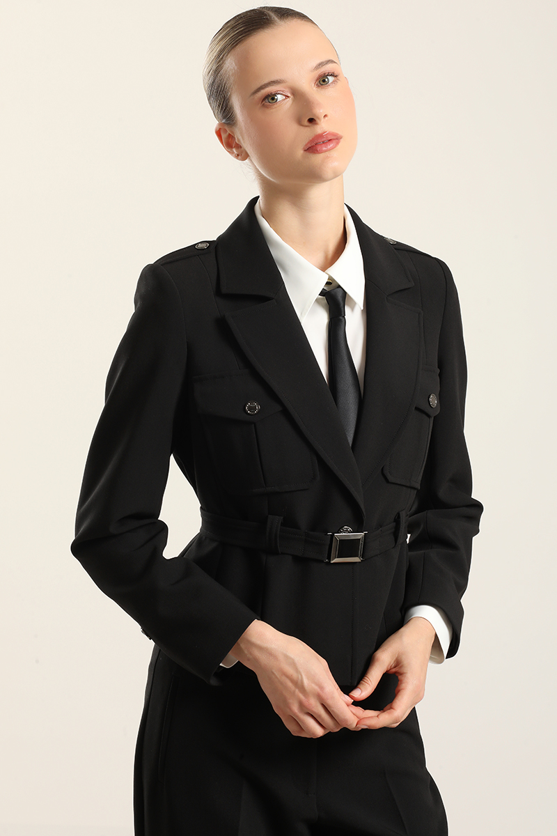CHAQUETA BOLSILLOS CARGO, NEGRO LIOLA - 6