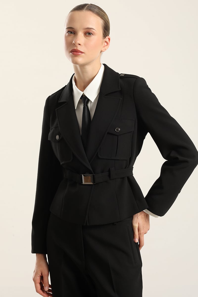 CHAQUETA BOLSILLOS CARGO, NEGRO LIOLA - 7