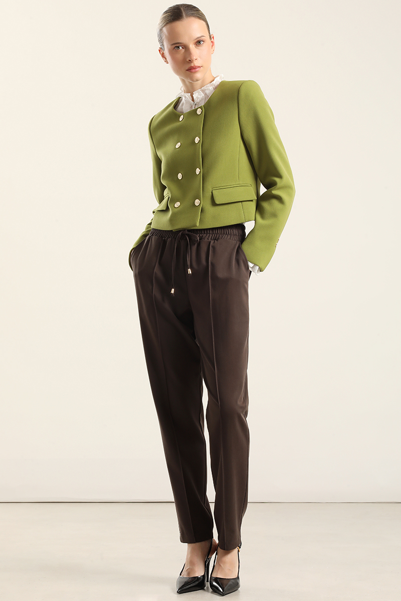 CHAQUETA CROPPED, CRUZADA, PISTACHO LIOLA - 7