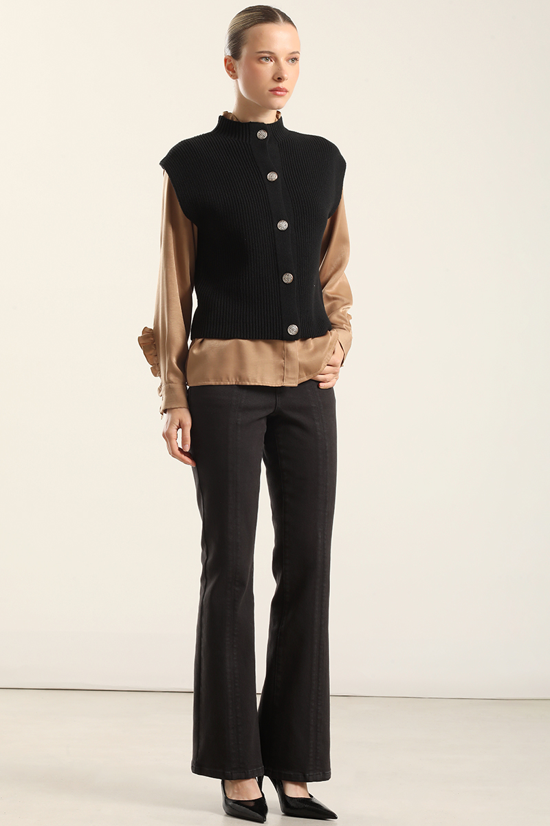 CARDIGAN PUNTO, NEGRO LIOLA - 1