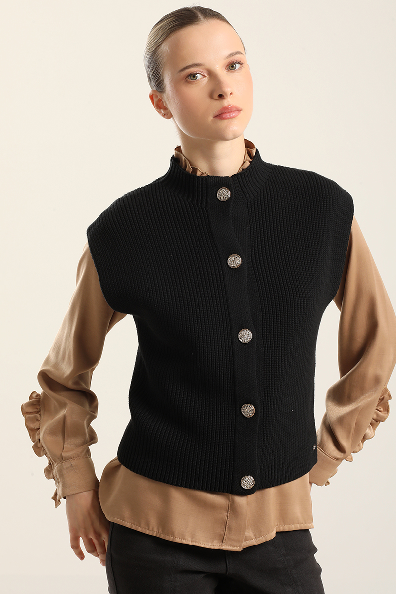 CARDIGAN PUNTO, NEGRO LIOLA - 2
