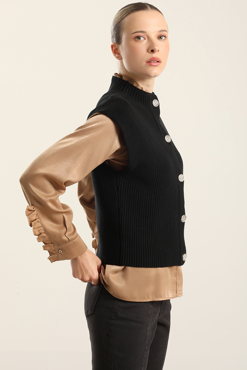 CARDIGAN PUNTO, NEGRO LIOLA - 6
