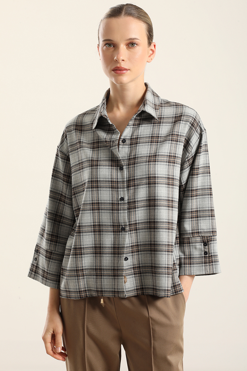 BLUSA, FANTASIA CUADRILLE, GRIS LIOLA - 1