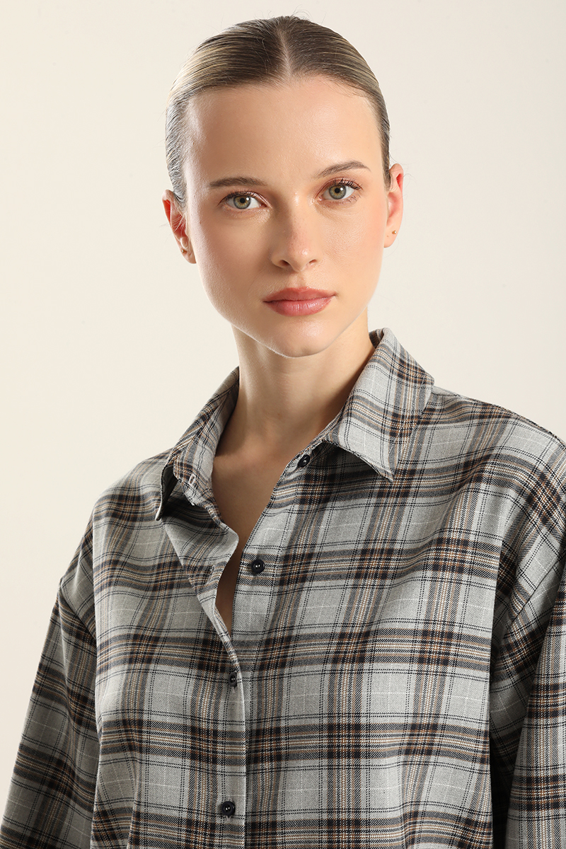 BLUSA, FANTASIA CUADRILLE, GRIS LIOLA - 3
