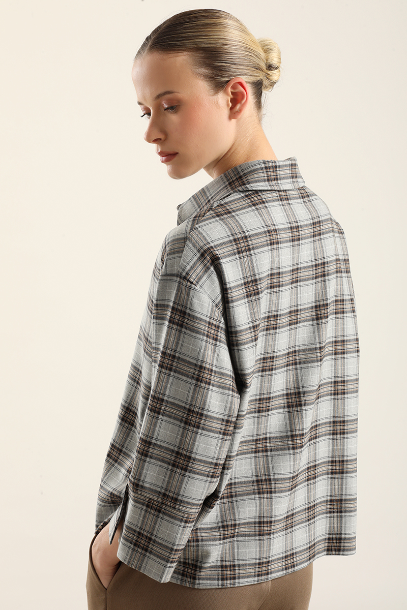 BLUSA, FANTASIA CUADRILLE, GRIS LIOLA - 4