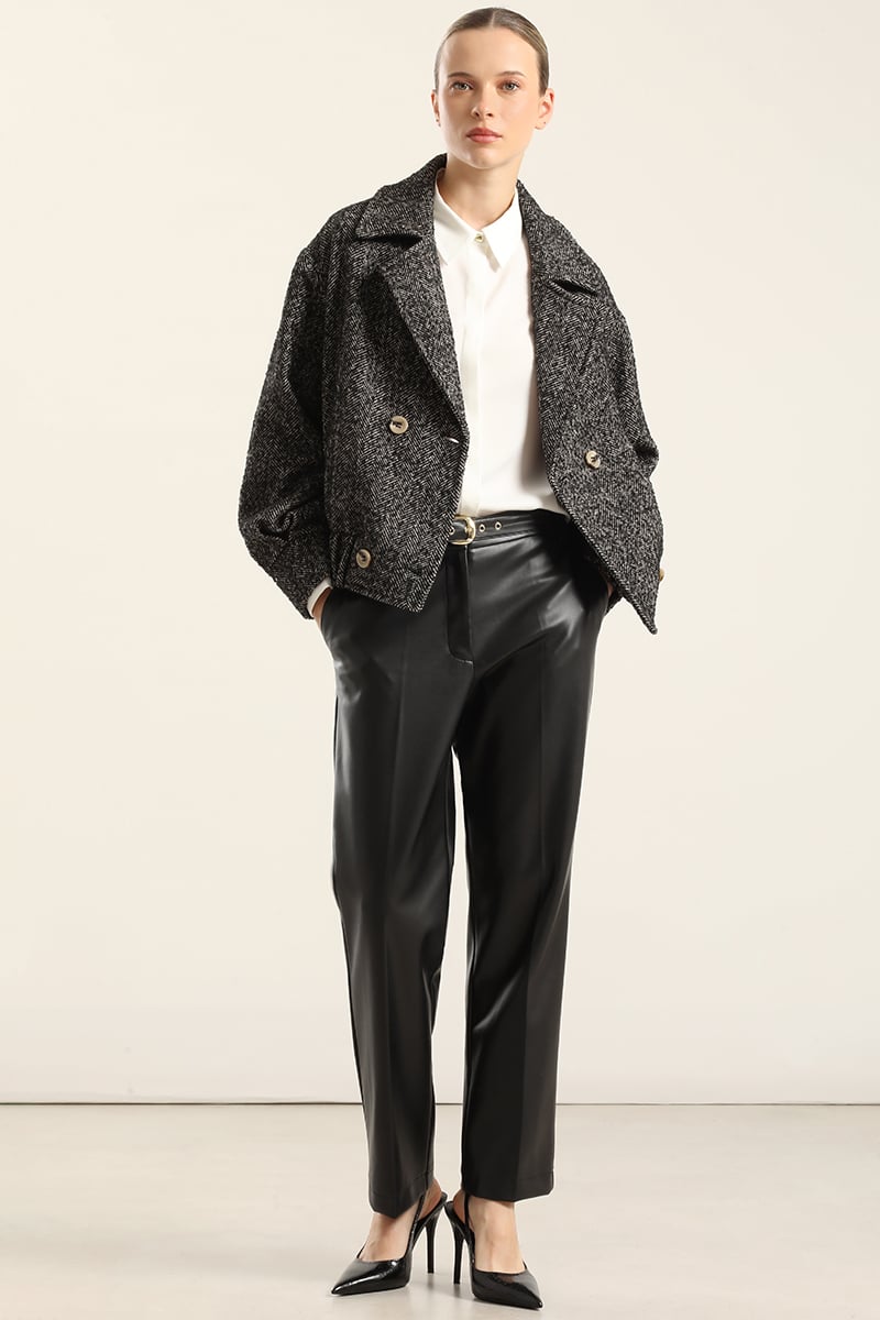 CHAQUETA BOMBER FANTASIA ESPIGA, NEGRO  LIOLA - 2