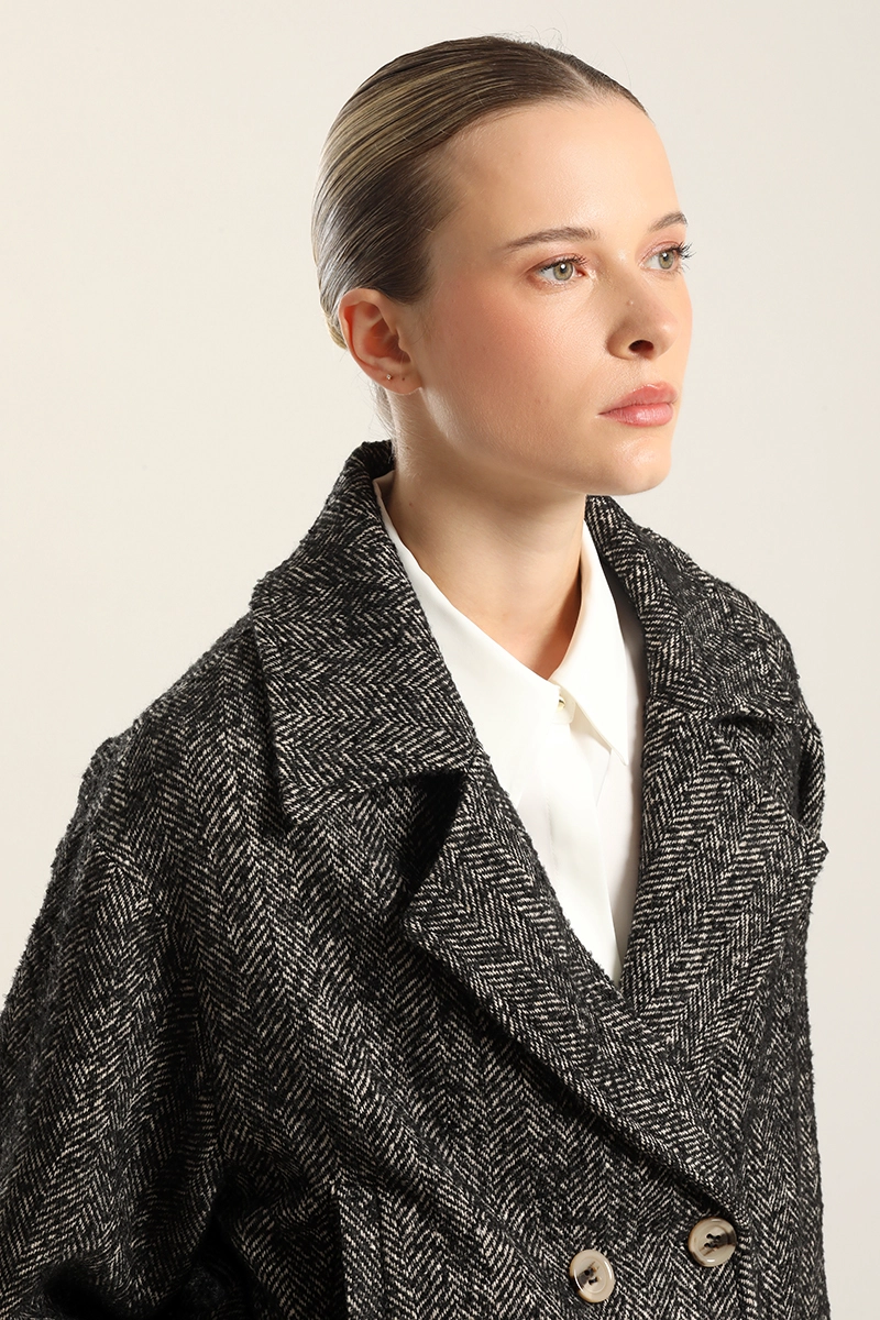 CHAQUETA BOMBER FANTASIA ESPIGA, NEGRO  LIOLA - 3