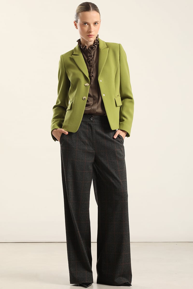 BLAZER ENTALLADO, BOTON FANTASIA, PISTACHO LIOLA - 1