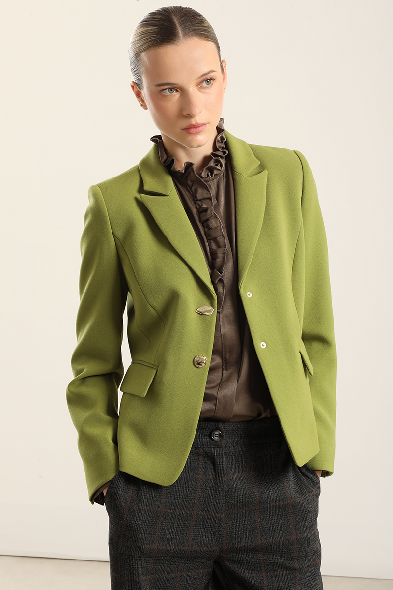 BLAZER ENTALLADO, BOTON FANTASIA, PISTACHO LIOLA - 4