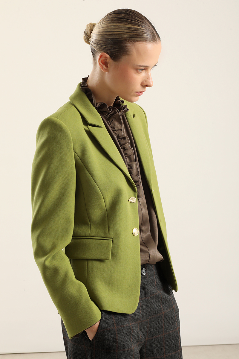 BLAZER ENTALLADO, BOTON FANTASIA, PISTACHO LIOLA - 7
