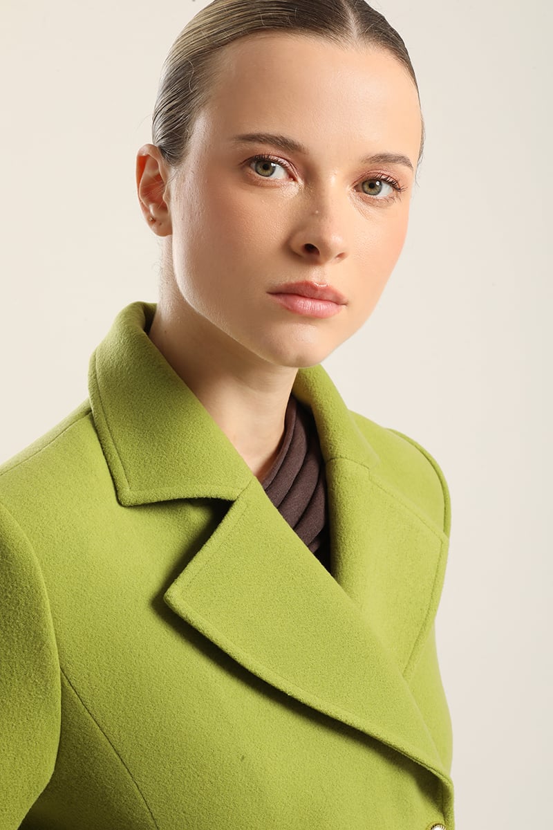 CHAQUETA CRUZADA SEMI RECTA, PISTACHO LIOLA - 4