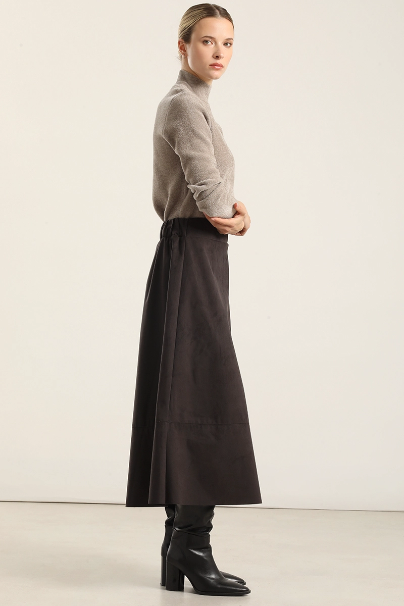 FALDA LARGA, SUEDE, GRIS LIOLA - 2