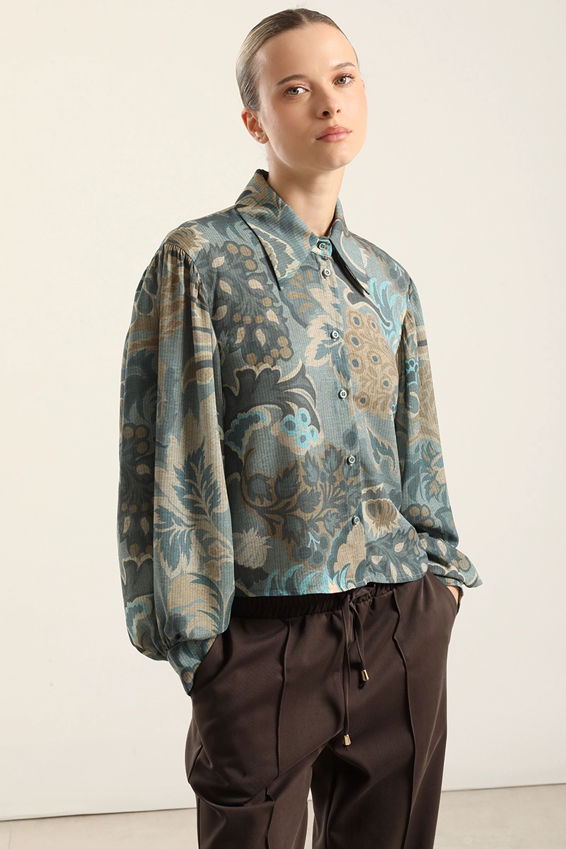 BLUSA ESTAMPADO RETRO, AZUL LIOLA - 3
