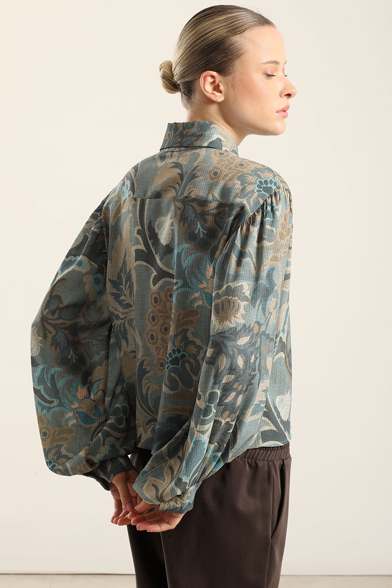 BLUSA ESTAMPADO RETRO, AZUL LIOLA - 5