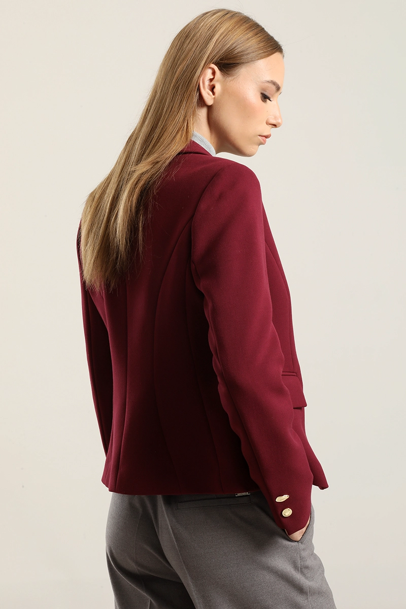 BLAZER ENTALLADO, BOTON FANTASIA, BURDEO LIOLA - 4