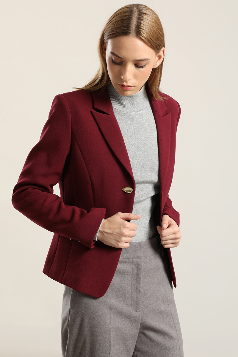 BLAZER ENTALLADO, BOTON FANTASIA, BURDEO LIOLA - 5