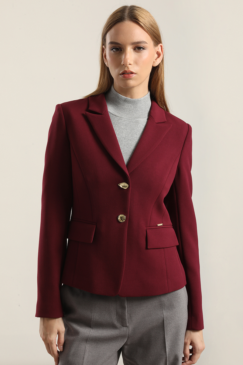 BLAZER ENTALLADO, BOTON FANTASIA, BURDEO LIOLA - 6