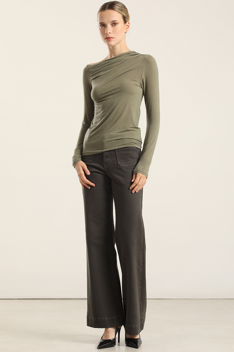 TOP ESCOTE ASIMETRICO, MILITAR LIOLA - 2