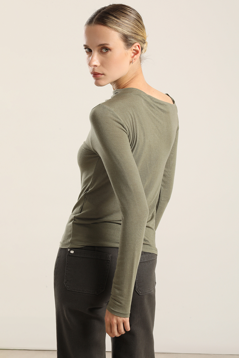 TOP ESCOTE ASIMETRICO, MILITAR LIOLA - 5