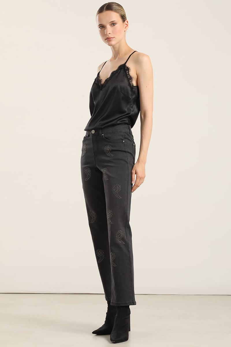 JEANS SLIM, AMEBAS TACHAS, GRIS LIOLA - 2