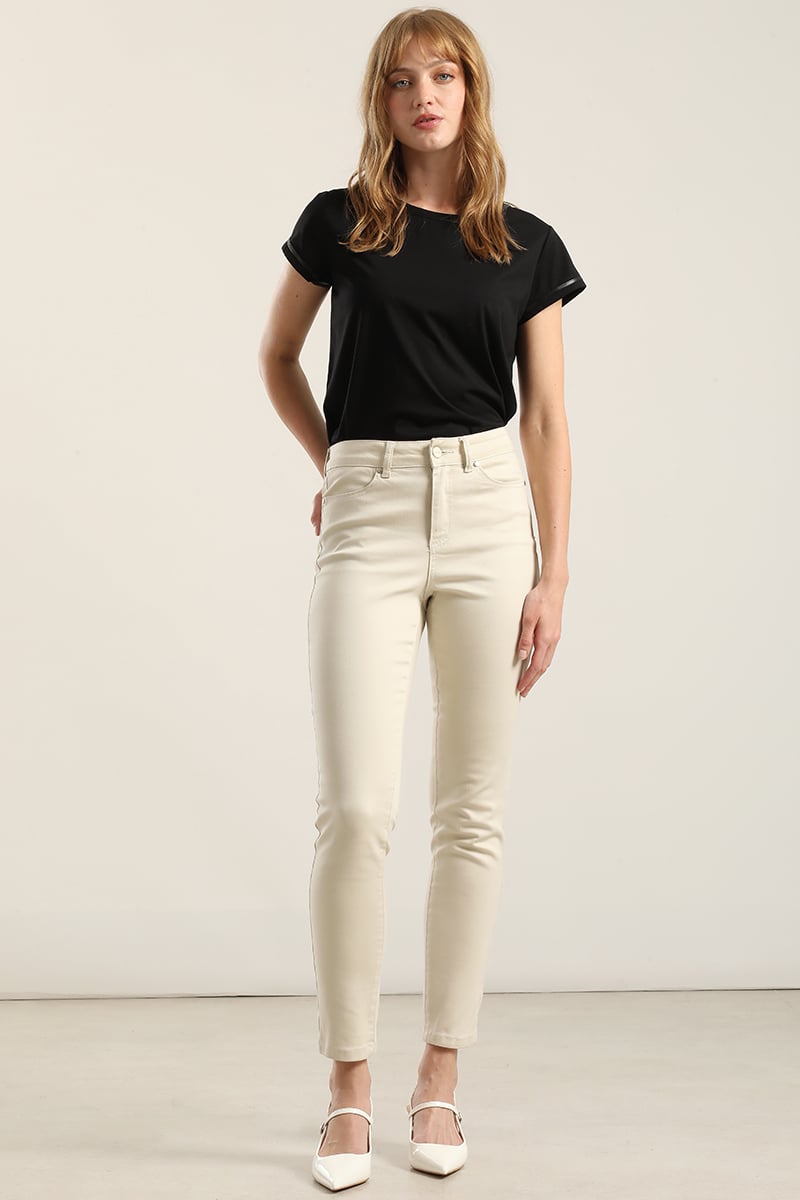 JEANS COLOR SKINNY, BEIGE LIOLA - 1