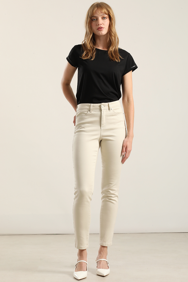 JEANS COLOR SKINNY, BEIGE LIOLA - 1