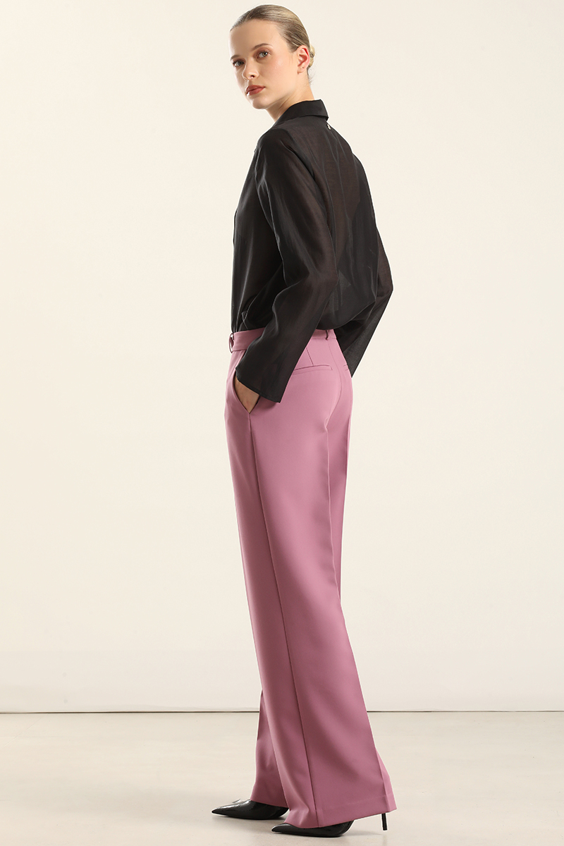 PANTALON RECTO, TIRO ALTO, ROSA LIOLA - 4