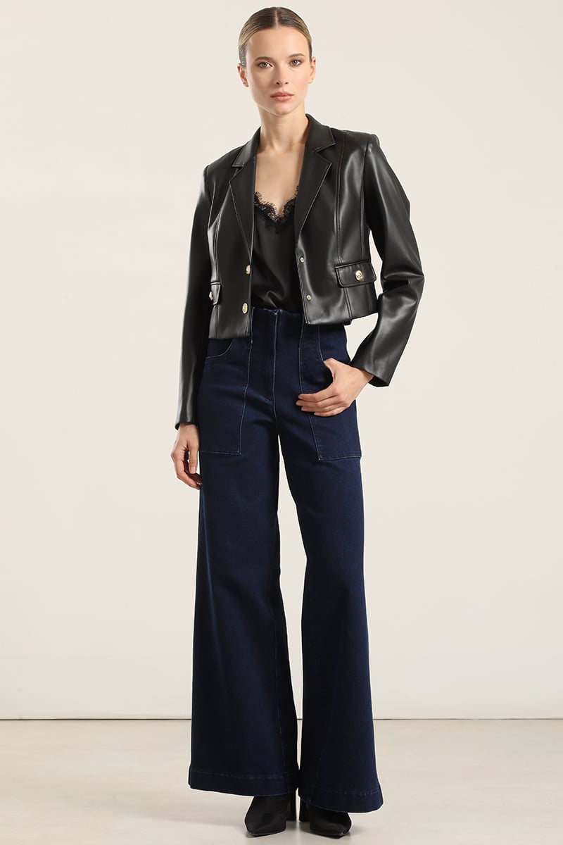 JEANS PALAZZO, TIRO MEDIO, AZUL LIOLA - 1