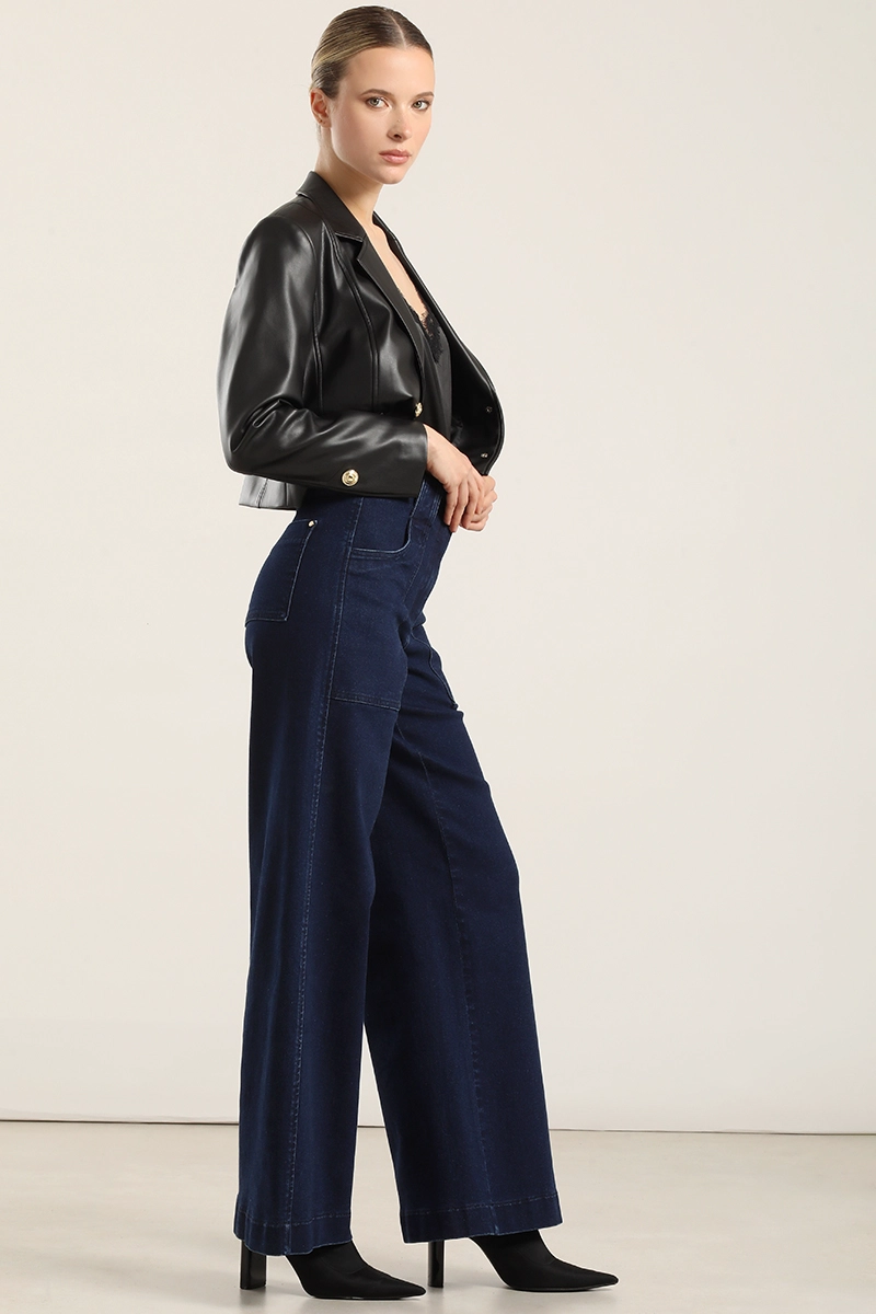 JEANS PALAZZO, TIRO MEDIO, AZUL LIOLA - 4