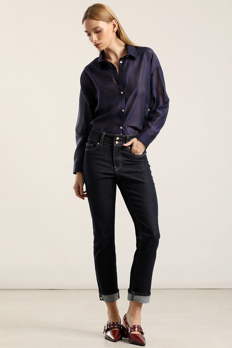 JEANS SLIM, BOTON JOYA, INDIGO LIOLA - 1